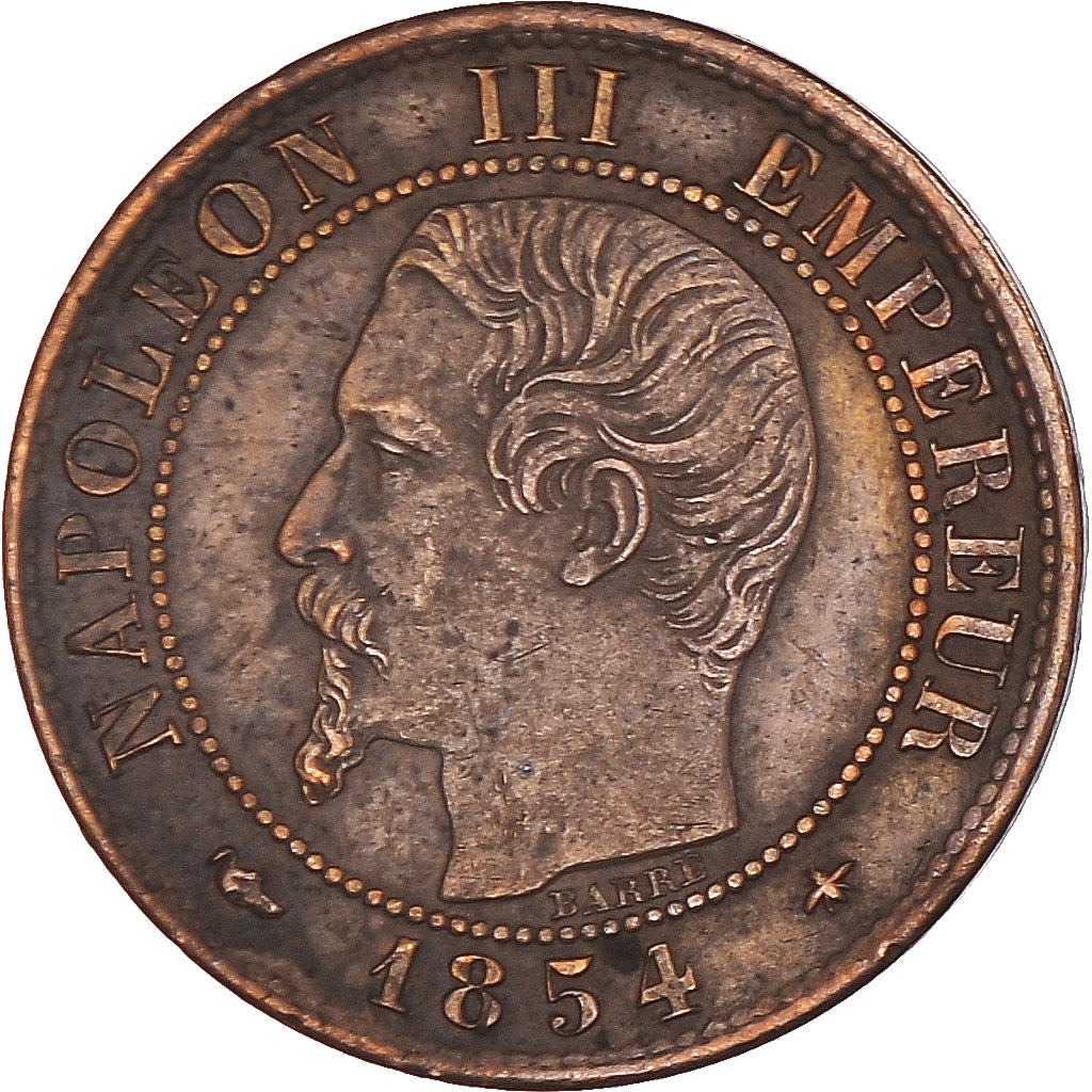 Munten, Frankrijk, Napoleon III, Napoléon III, Centime, 1854, Strasbourg, ZF