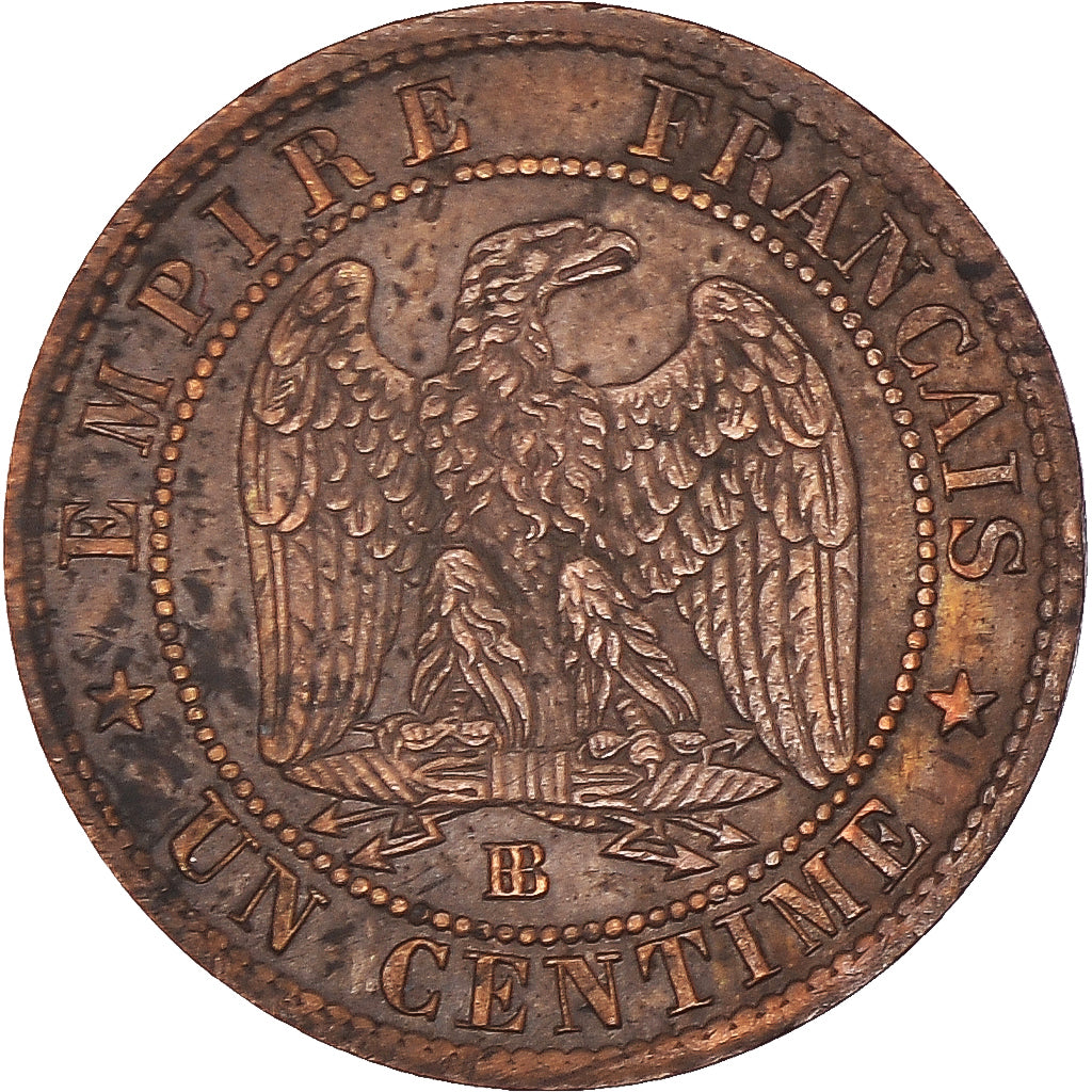 Munten, Frankrijk, Napoleon III, Napoléon III, Centime, 1854, Strasbourg, ZF