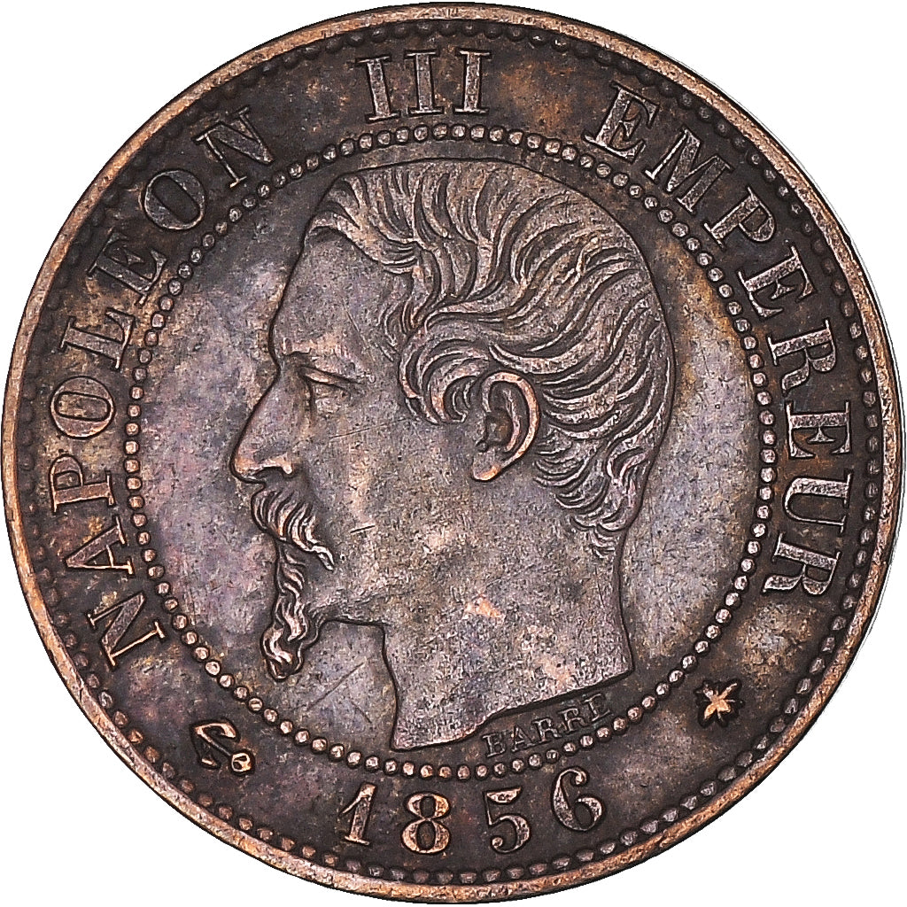 Monnaie, France, Napoleon III, Napoléon III, Centime, 1856, Strasbourg, TTB