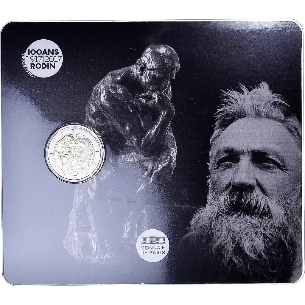 France, 2 Euro, Auguste Rodin, 2017, Monnaie de Paris, BU, MS(65-70)