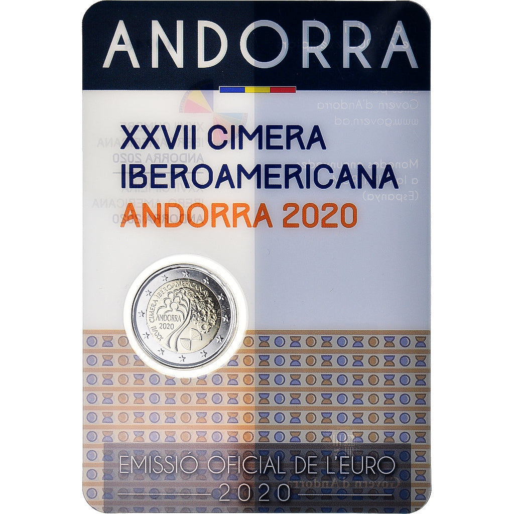 Andorra, 2 Euro, 2020, 27e Sommet ibéro-américain à Andorre, MS(65-70)