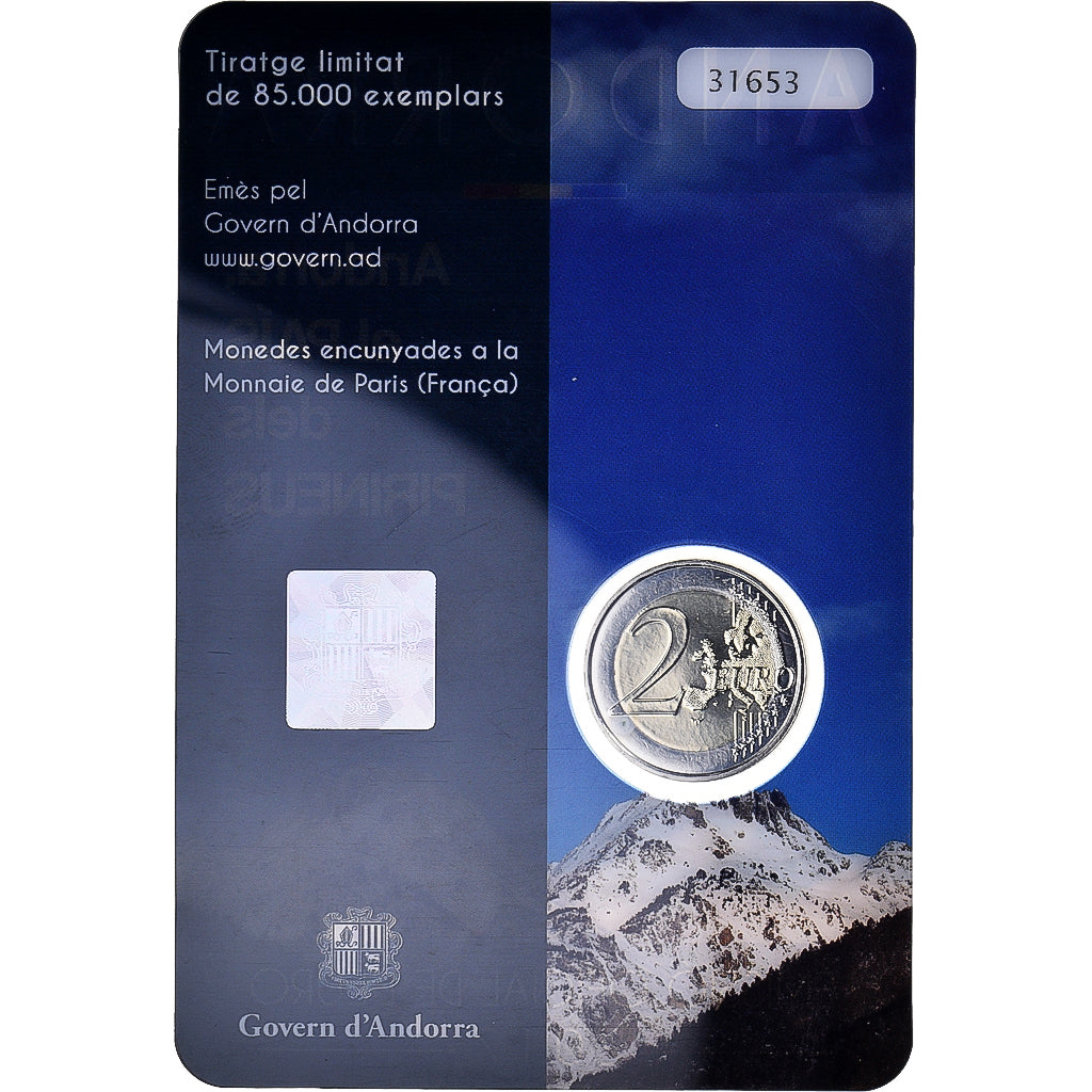 Andorre, 2 Euro, Pyrénées, 2017, Monnaie de Paris, BU, FDC, Bimétallique
