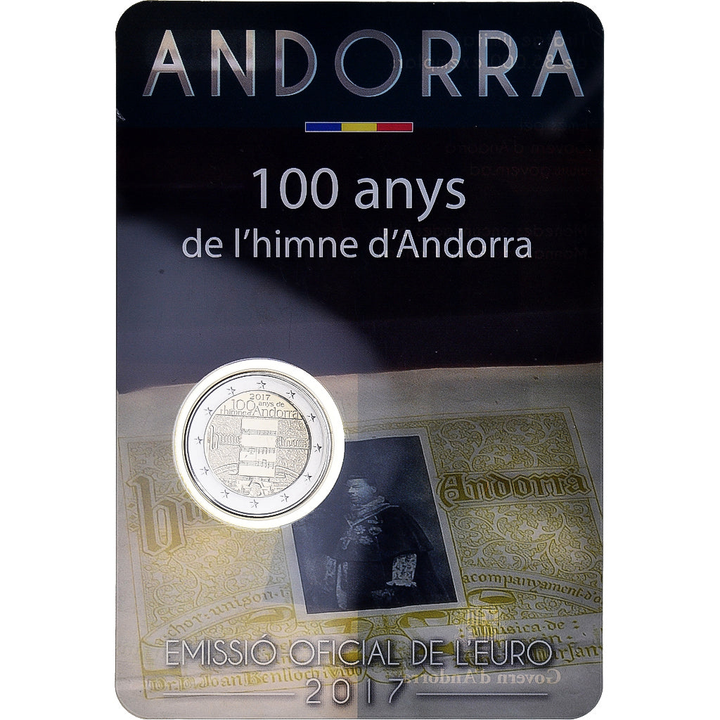 Andorra, 2 Euro, 100 ans de l'hymne national, 2017, Monnaie de Paris, BU