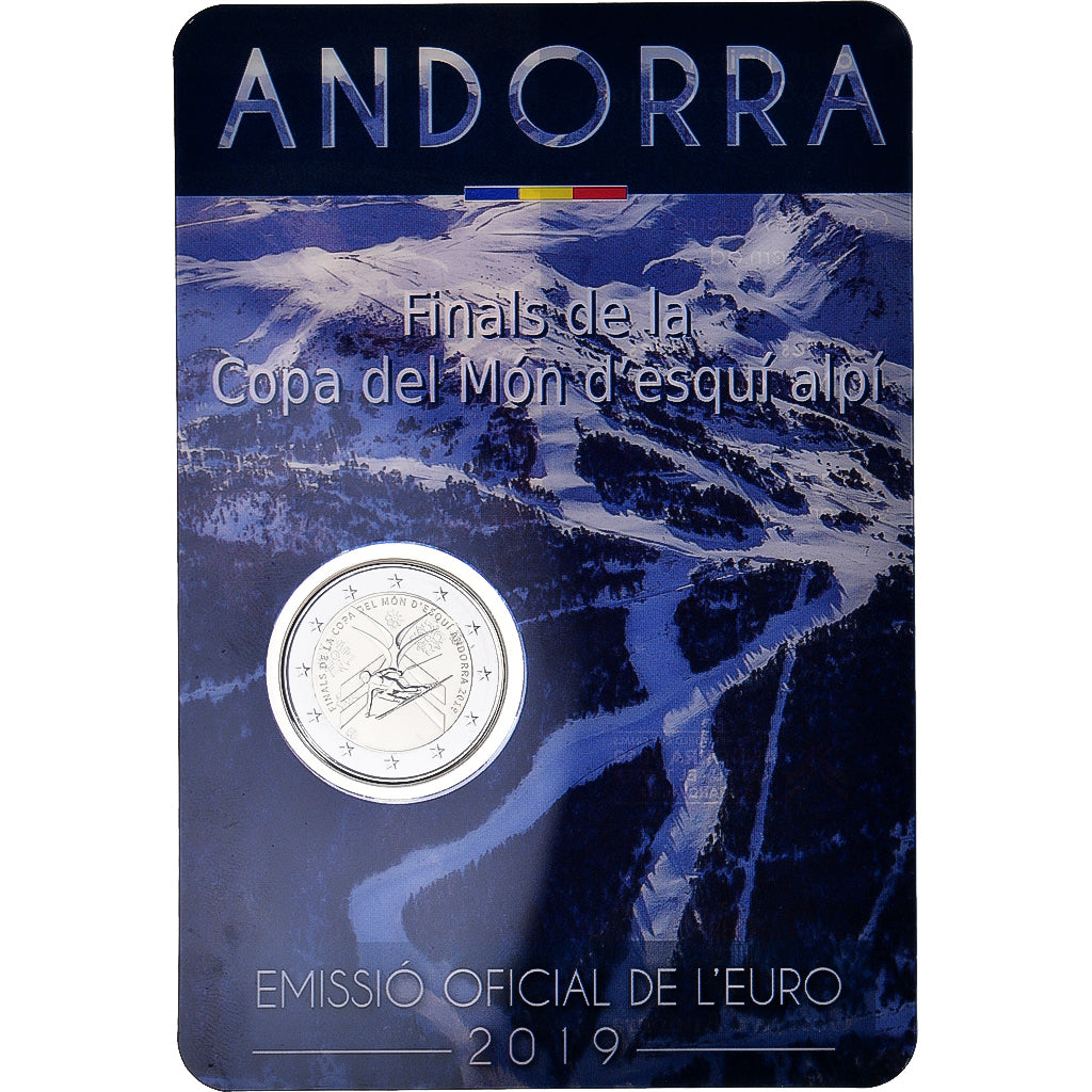 Andorre, 2 Euro, ski-alpin, 2019, Monnaie de Paris, FDC, Bimétallique