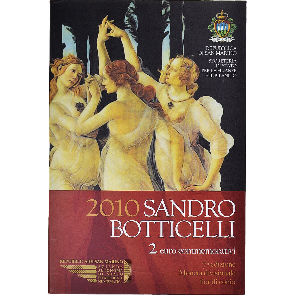 San Marino, 2 Euro, Sandro Botticelli, 2010, Rome, MS(65-70), Bi-Metallic