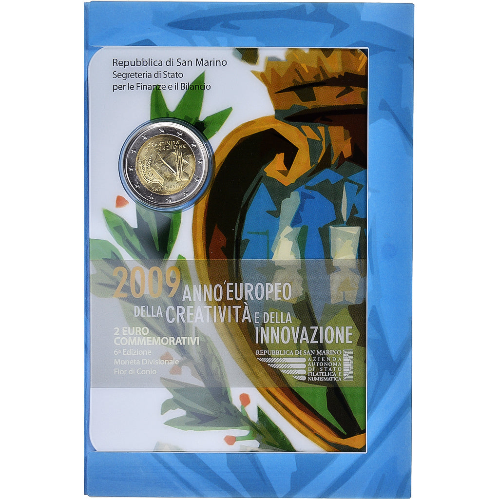 San Marino, 2 Euro, année européenne de la créativité, 2009, Rome, FDC