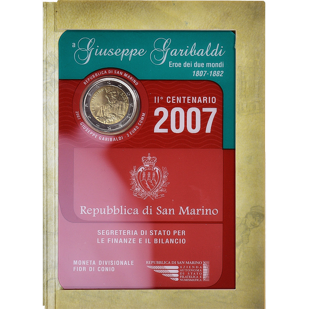 San Marino, 2 Euro, 2007, FDC, Bimetálico, KM:481