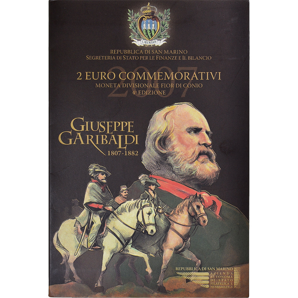 San Marino, 2 Euro, 2007, FDC, Bimetálico, KM:481