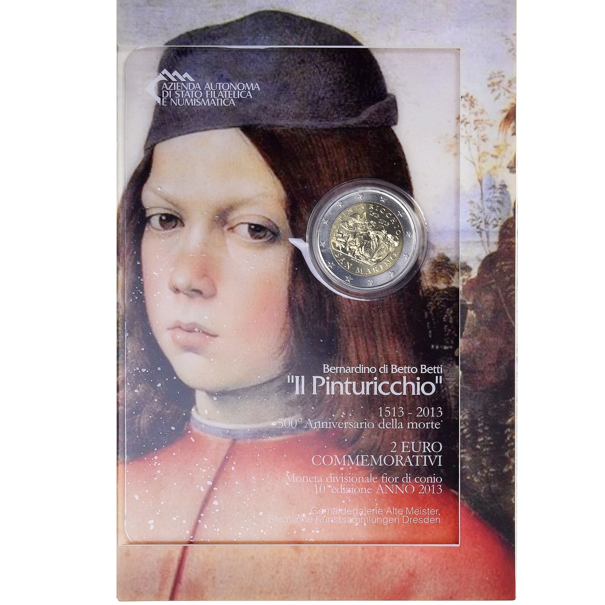 San Marino, 2 Euro, Il Pinturicchio, 2013, Rome, FDC, Bi-Metallic
