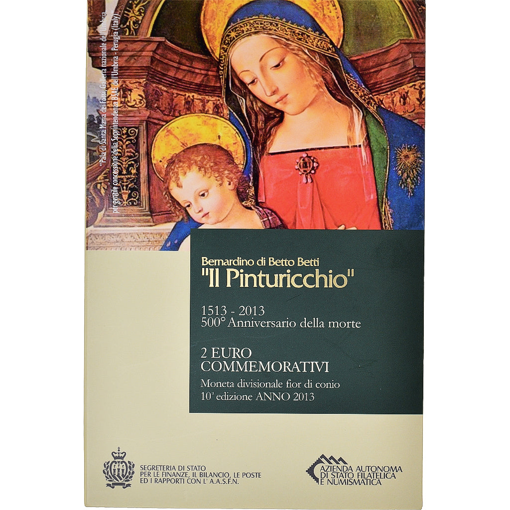 San Marino, 2 Euro, Il Pinturicchio, 2013, Rome, FDC, Bi-Metallic