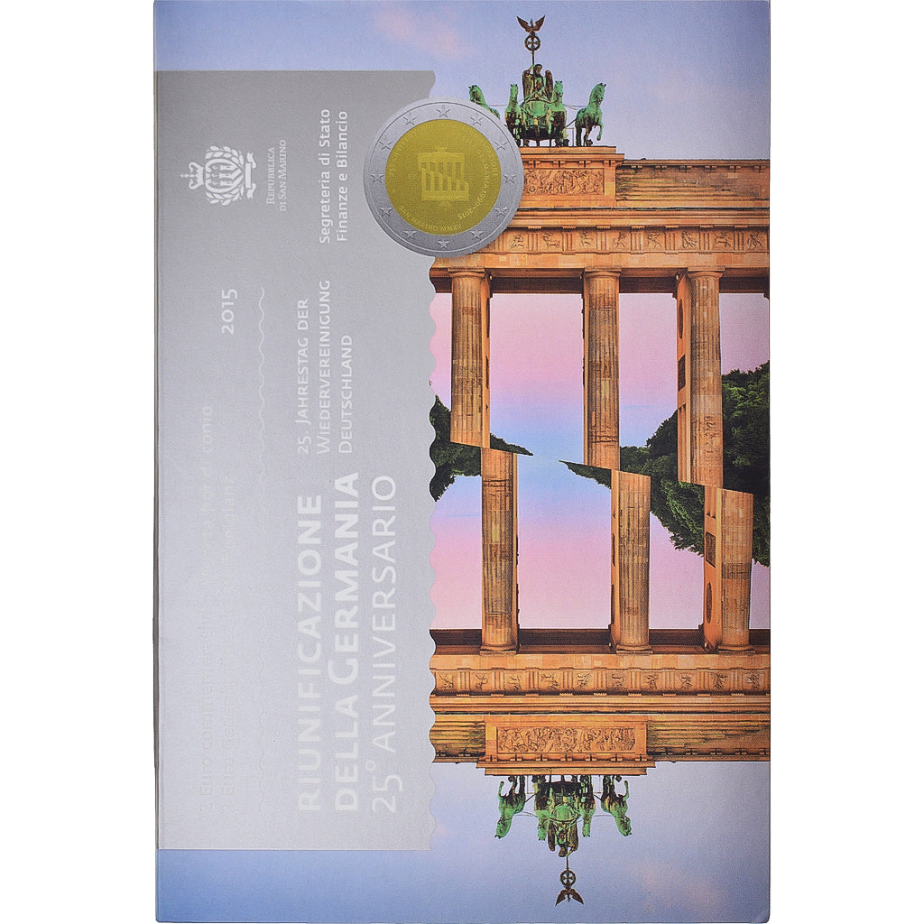 San Marino, 2 Euro, 25ème anniversaire de la réunification de l'Allemagne