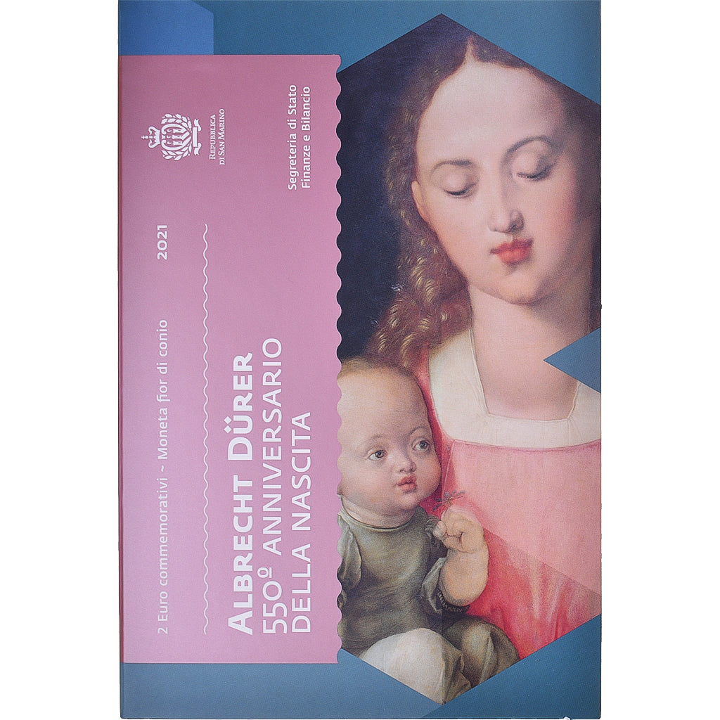 San Marino, 2 Euro, 500th anniversary of Albrecht Dürer's birth, 2021