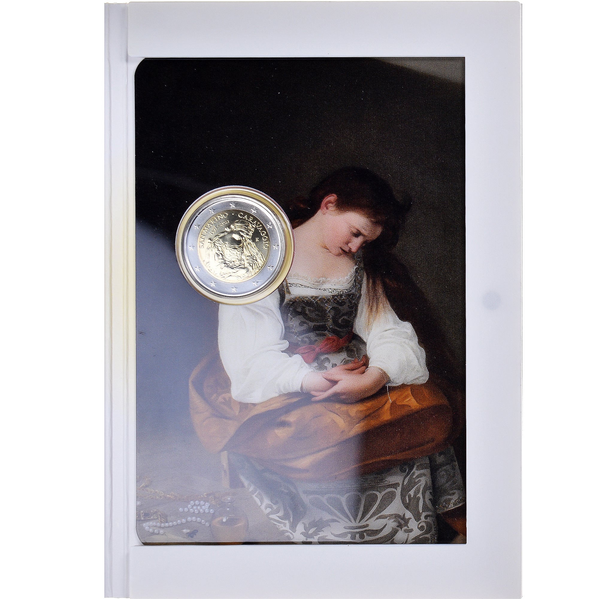 San Marino, 2 Euro, 450 ans de la naissance de Caravage, 2021, Rome, BU, FDC