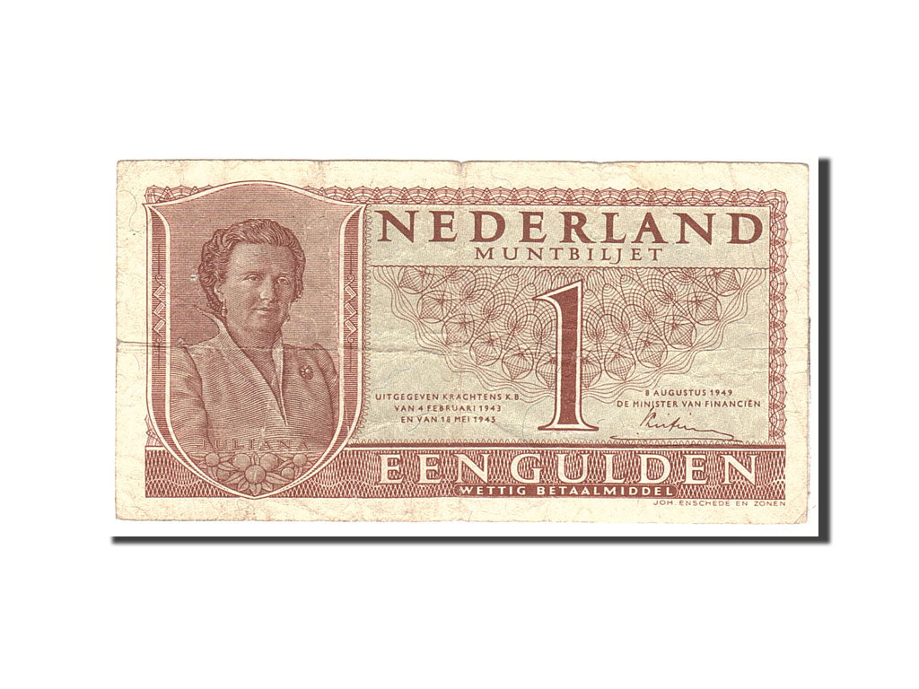 Banknote, Netherlands, 1 Gulden, 1949, 1949-08-08, KM:72, VF(20-25)