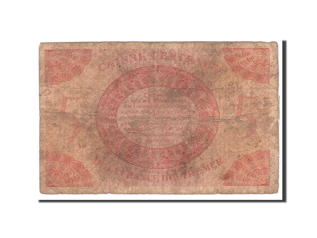 Banknote, French Equatorial Africa, 5 Francs, 1941, Undated, KM:15C, VG(8-10)