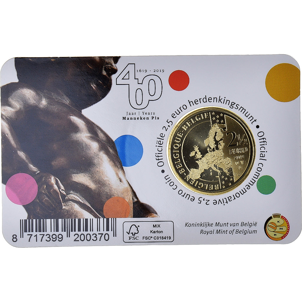Belgium, 2-1/2 Euro, Manneken Pis, Bruxelles, 2019, French Text, MS(65-70)