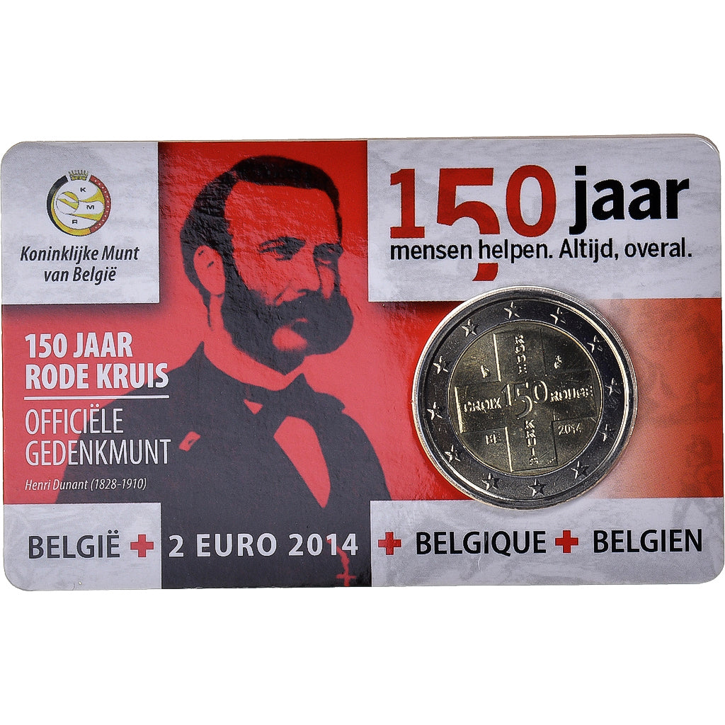 Belgium, 2 Euro, Croix Rouge, 2014, Brussels, MS(65-70), Bi-Metallic