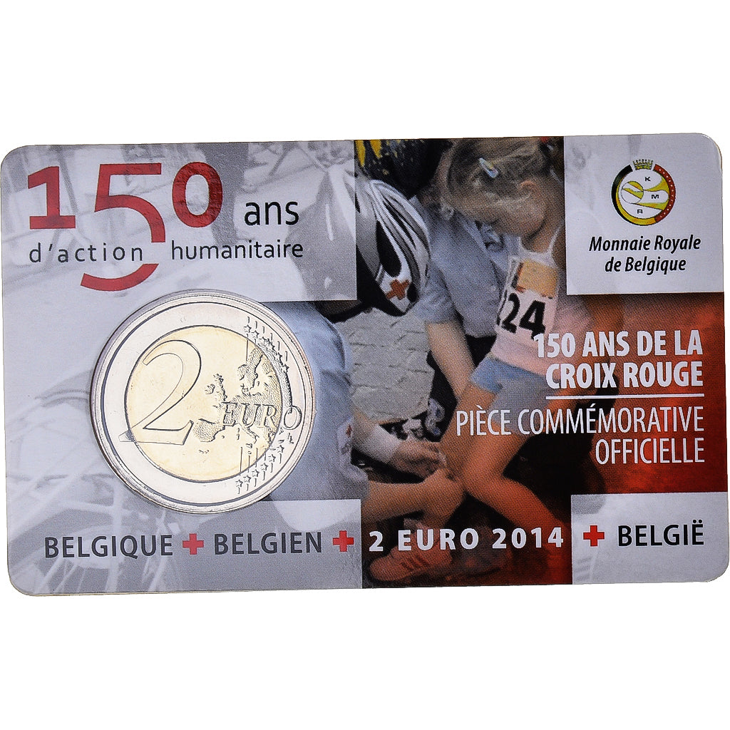 Belgium, 2 Euro, Croix Rouge, 2014, Brussels, MS(65-70), Bi-Metallic