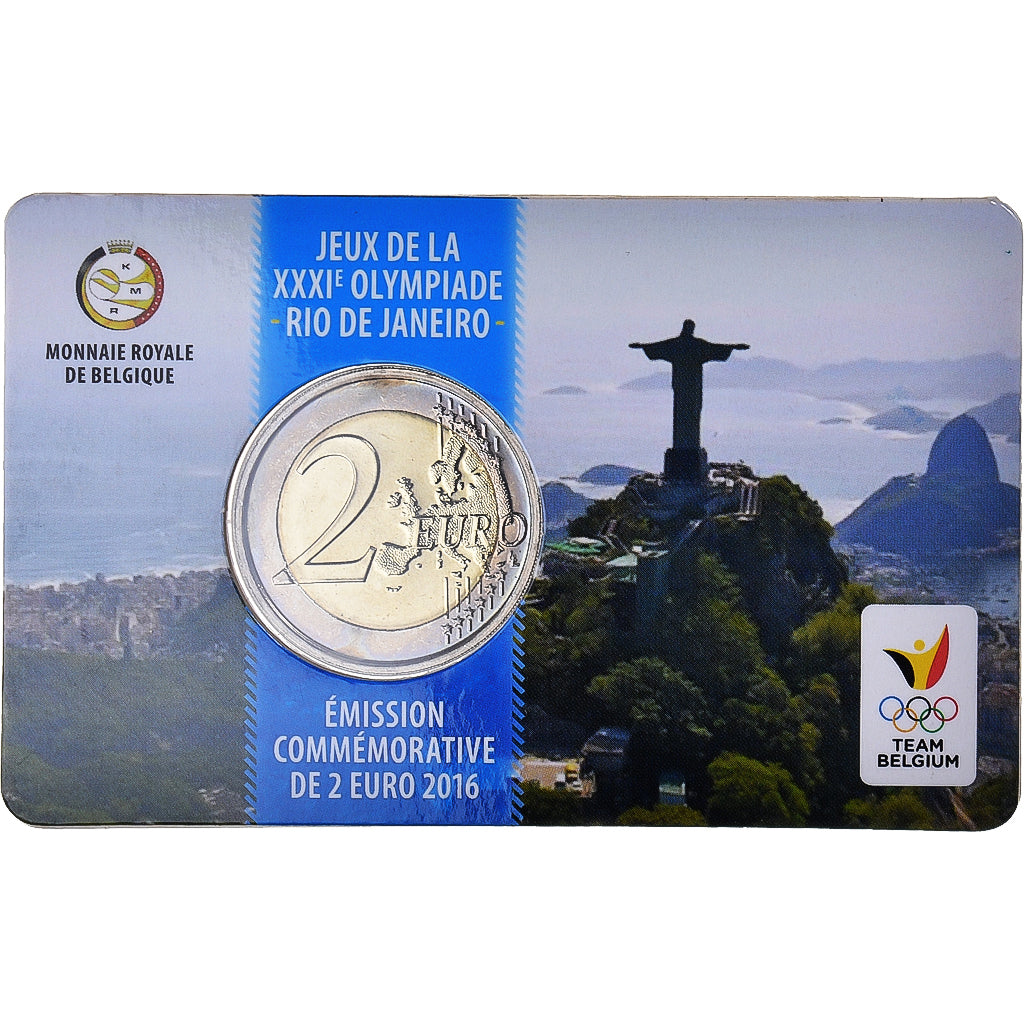 Belgium, 2 Euro, Summer Olympics Rio de Janeiro, 2016, Dutch Text, MS(65-70)