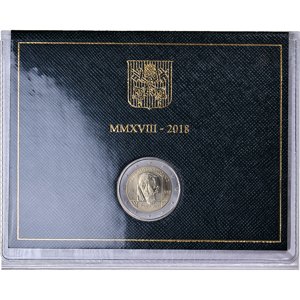 Vatican, 2 Euro, 50ème anniversaire de la mort de Padre Pio, 2018, Rome, Pape