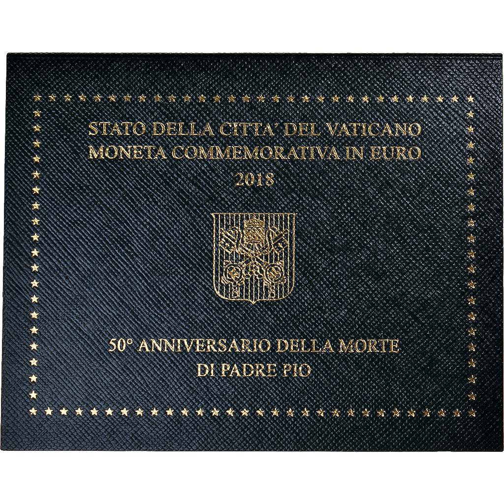 Vatican, 2 Euro, 50ème anniversaire de la mort de Padre Pio, 2018, Rome, Pape