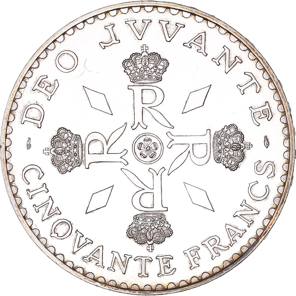 Coin, Monaco, Rainier III, 50 Francs, 1974, AU(50-53), Silver, KM:152.1
