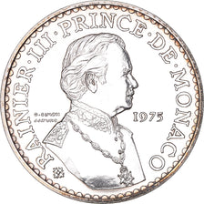 Coin, Monaco, Rainier III, 50 Francs, 1975, AU(55-58), Silver, KM:152.2