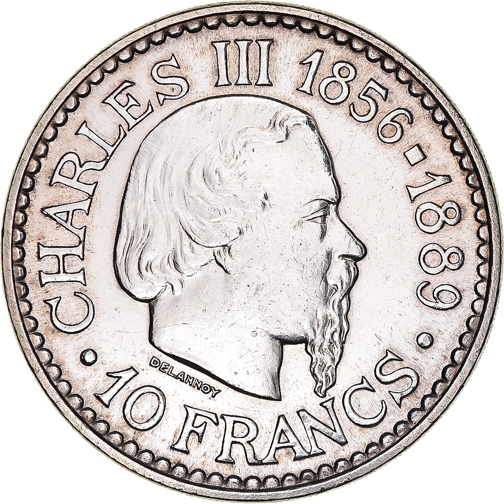 Coin, Monaco, Rainier III, 10 Francs, 1966, AU(50-53), Silver, KM:146