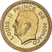 Monnaie, Monaco, Louis II, 2 Francs, undated (1945), TTB+, Bronze-Aluminium