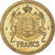 Moeda, Mónaco, Louis II, 2 Francs, undated (1945), AU(50-53), Alumínio-Bronze