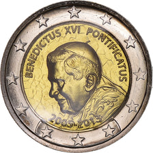 Private proofs / unofficial, 2 Euro, 2013, Benoit XVI, MS(63), Bi-Metallic