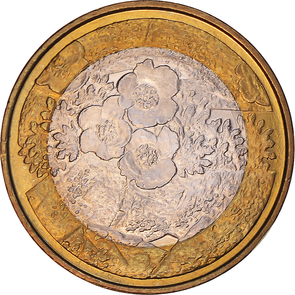 Finlandia, 5 Euro, Nature nordique : La flore., 2012, Vantaa, SC, Bimetálico