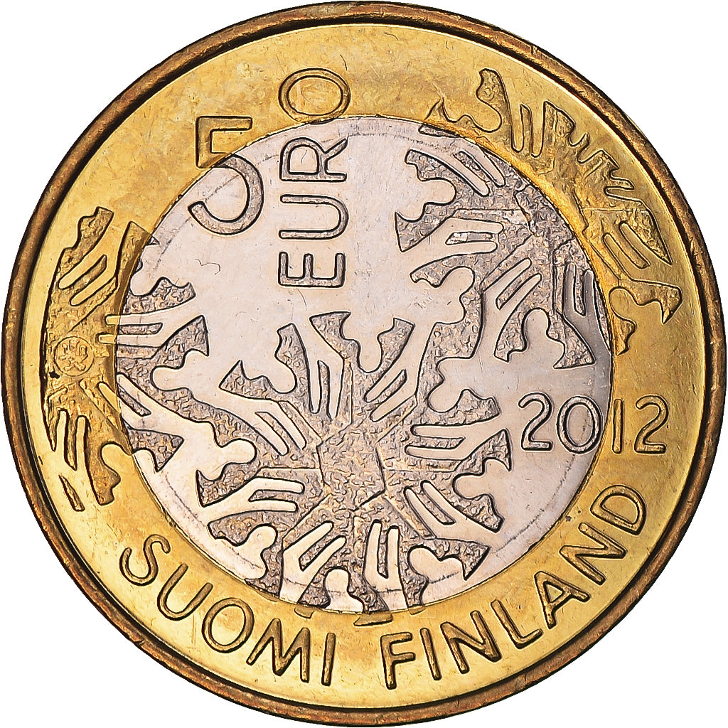 Finland, 5 Euro, The Nordic Nature - Fauna, 2012, UNC-, Bi-Metallic, KM:185
