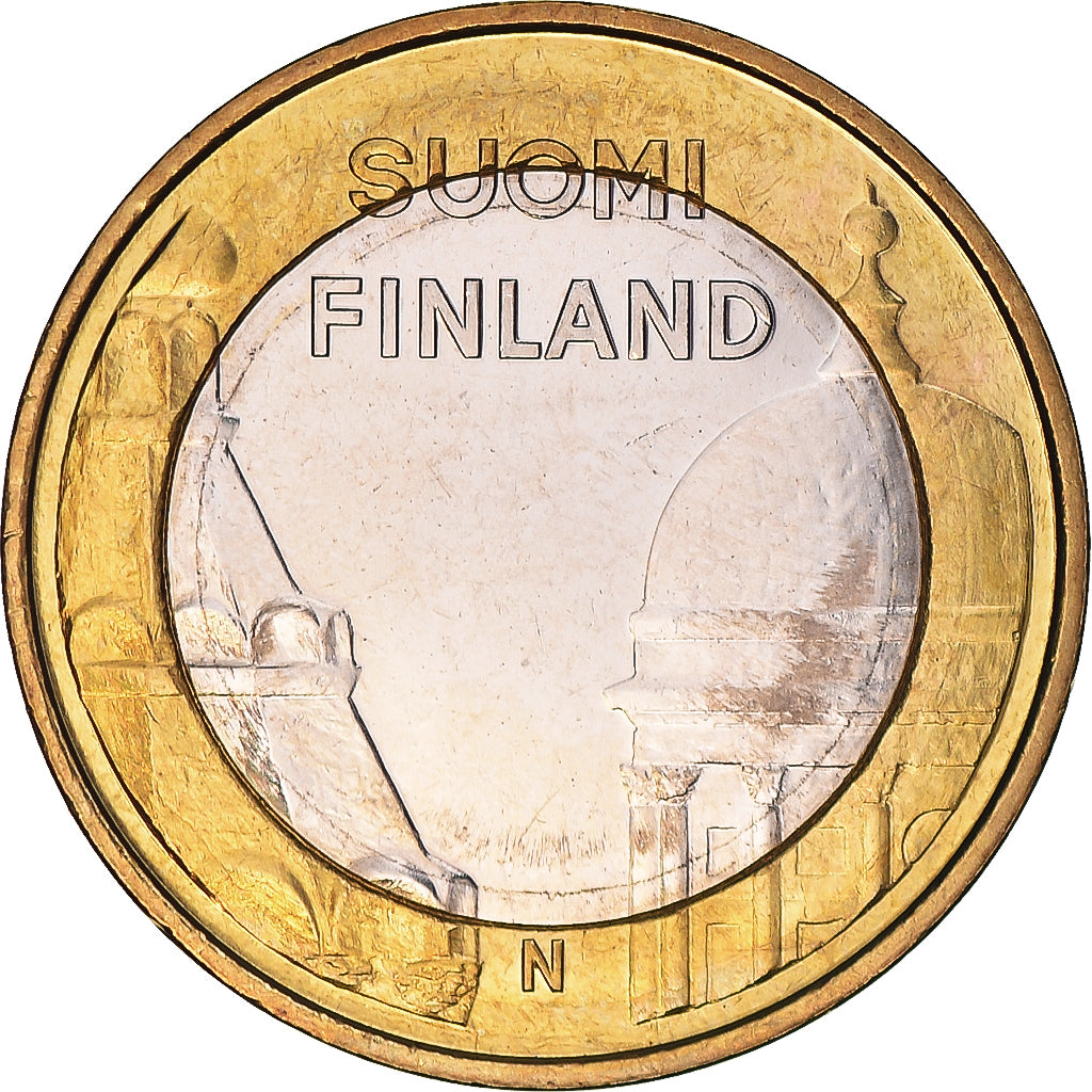 Finland, 5 Euro, Uusimaa, Helsinki & Uspenski Cathedral, 2012, AU(55-58)
