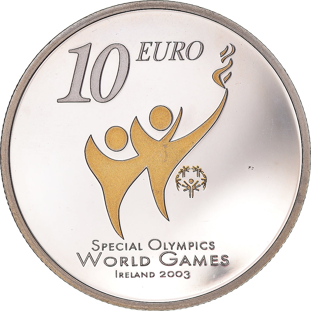 REPÚBLICA DA IRLANDA, 10 Euro, Special Olympics, 2003, Sandyford, MS(63)