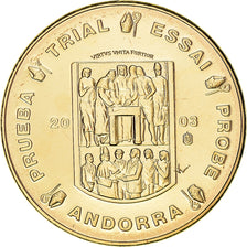 Andorra, 10 Euro Cent, 2003, unofficial private coin, MS(65-70), Copper
