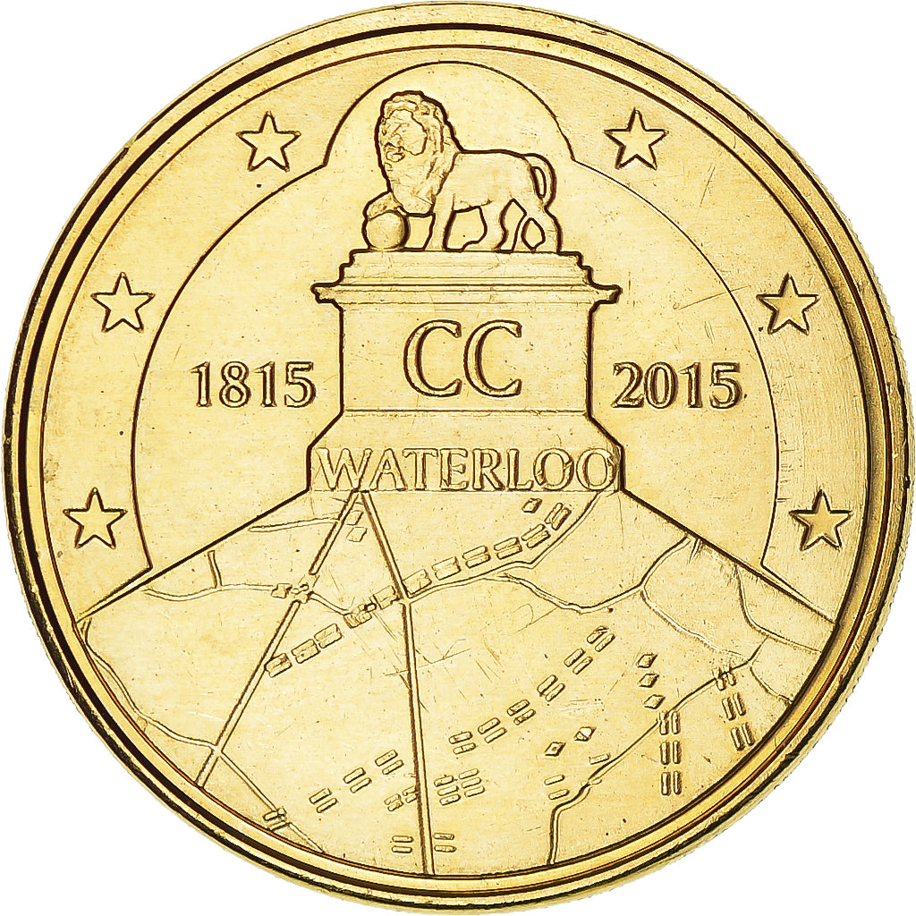 Belgique, 2-1/2 Euro, Bataille de Waterloo 1815, 2015, SPL+, Laiton