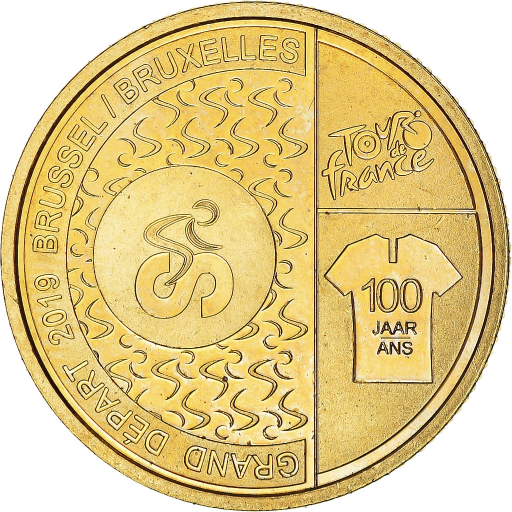 Belgia, 2-1/2 Euro, 100 Years of Yellow Jersey, 2019, French Text, MS(64)