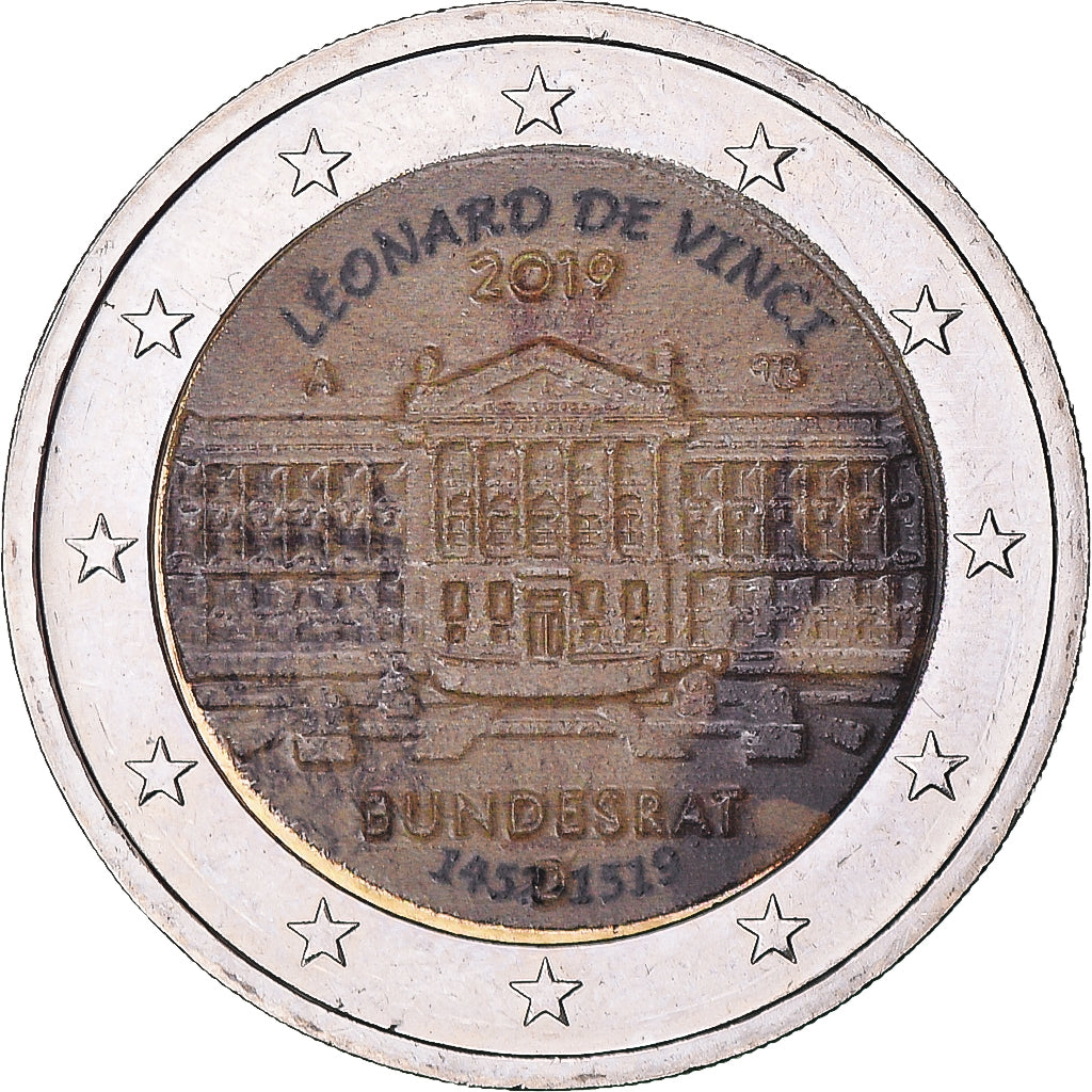 Germany, 2 Euro, 2019, Berlin, 500 ans de la mort de Léonard de Vinci, MS(63)