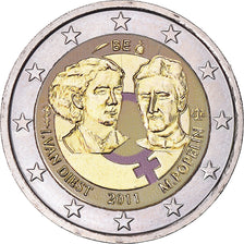 Belgio, 2 Euro, Women's Day, 2011, Brussels, SPL-, Bi-metallico, KM:308