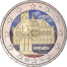 ALEMANIA - REPÚBLICA FEDERAL, 2 Euro, Bremen, 2010, Munich, Colourized, EBC+