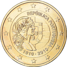 Portugal, 2 Euro, République portuguaise, 2010, gold-plated coin, EF(40-45)