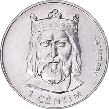 Coin, Andorra, Andorre, Centim, 2002, Charlemagne, MS(63), Aluminum, KM:176