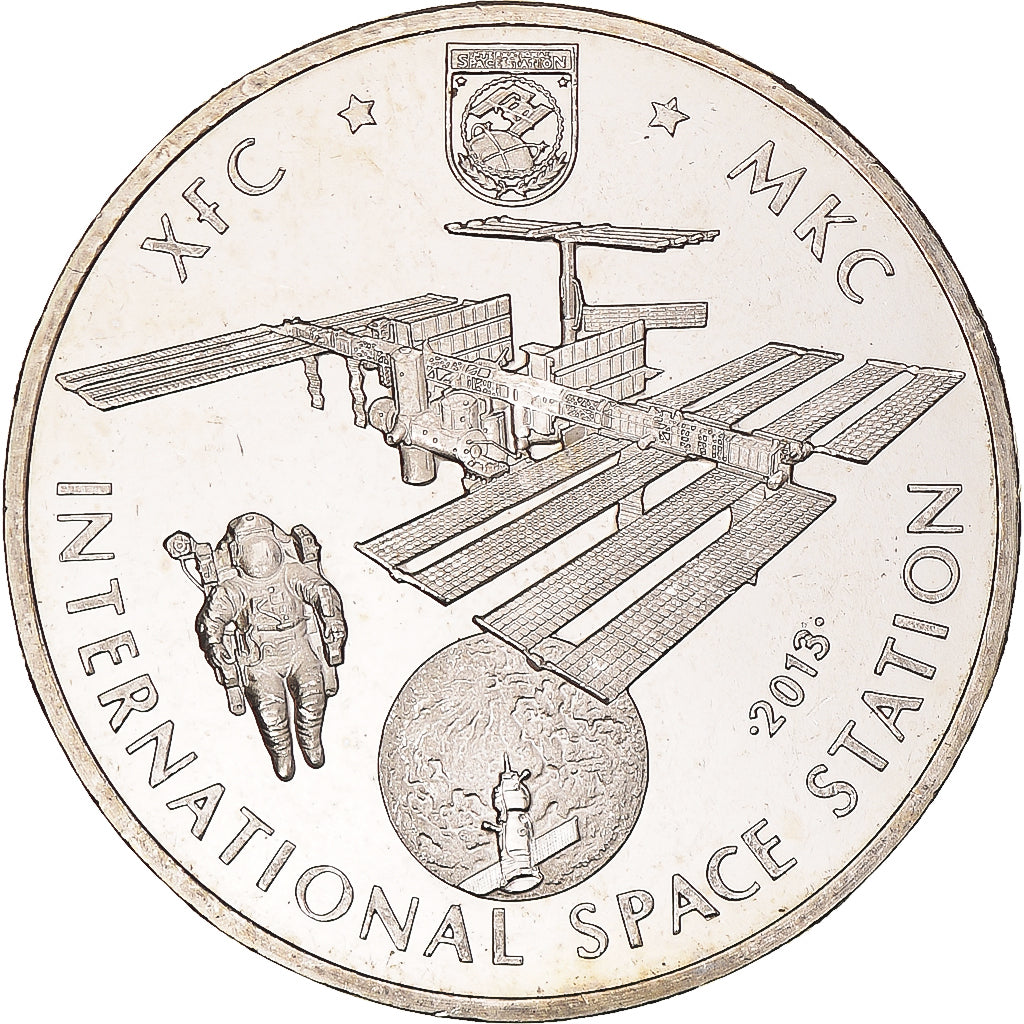 Coin, Kazakhstan, Station Spatiale Internationale, 50 Tenge, 2013, AU(55-58)