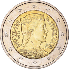 Latvia, 2 Euro, 2014, Stuttgart, MS(60-62), Bi-Metallic, KM:157