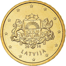 Lettonia, 10 Euro Cent, 2014, FDC, Ottone