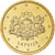 Lettonie, 10 Euro Cent, 2014, FDC, Laiton