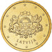 Lettonie, 10 Euro Cent, 2014, FDC, Laiton