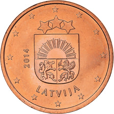 Latvia, 5 Euro Cent, 2014, MS(65-70), Copper Plated Steel
