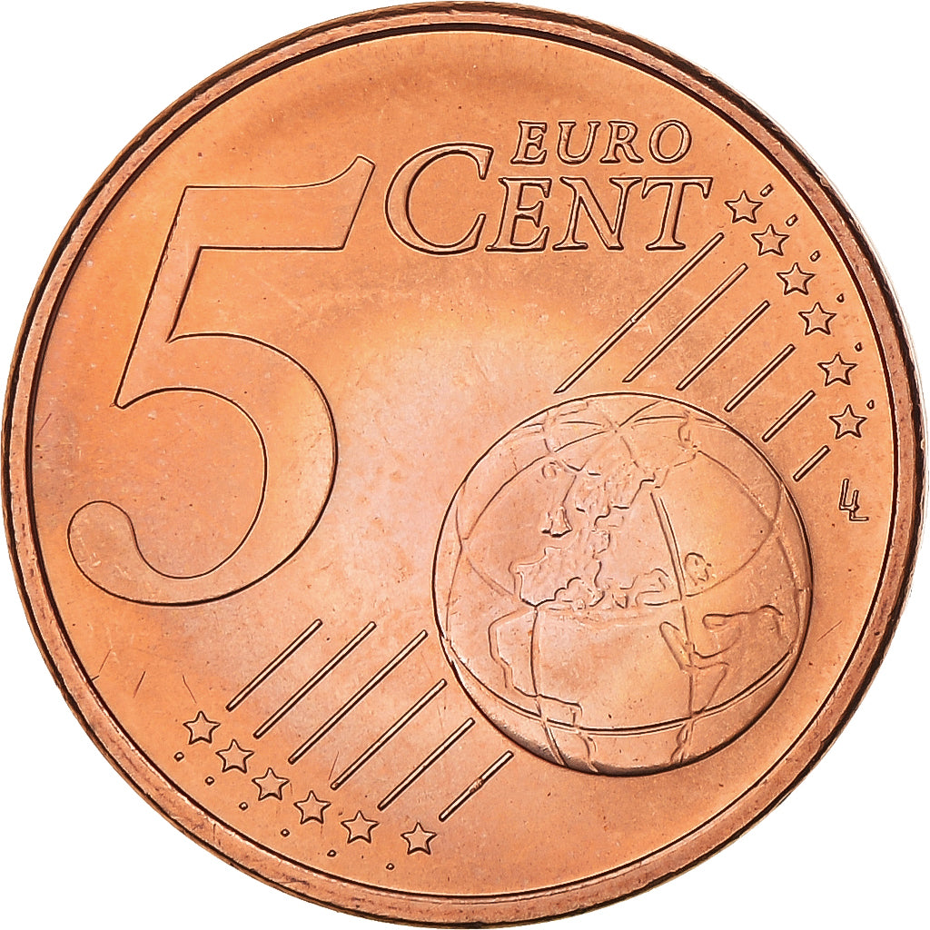 Latvia, 5 Euro Cent, 2014, MS(65-70), Copper Plated Steel